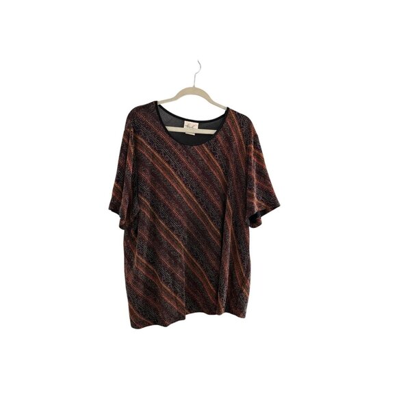 Kathie Lee Tops - Kathie Lee Woman Multi-Color Top Blouse Striped Pattern Size 3X 22/24